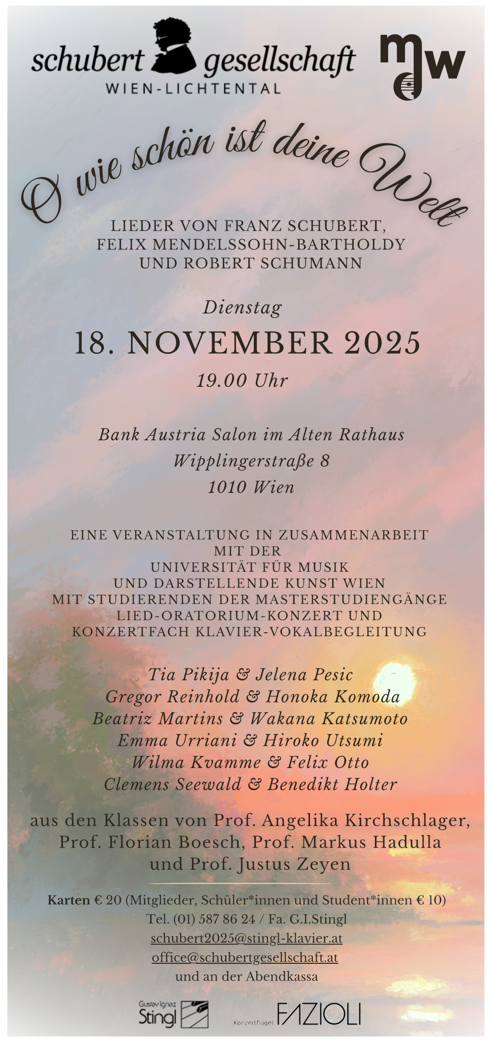 O wie schon ist deine Welt Plakat